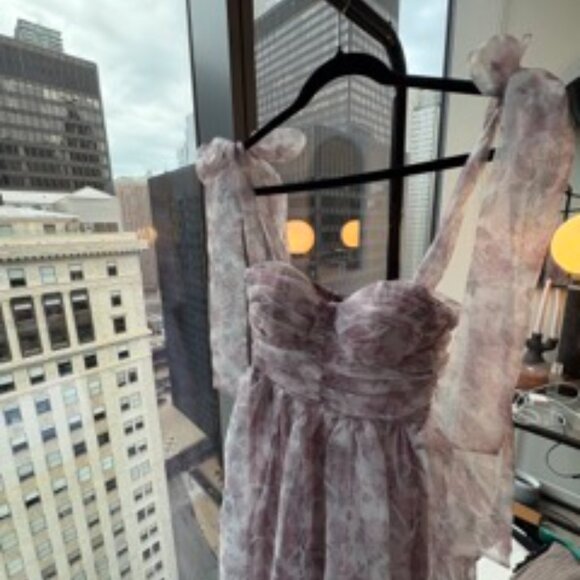 Petal & Pup Floret Midi Dress - Dark Purple - Picture 4 of 5